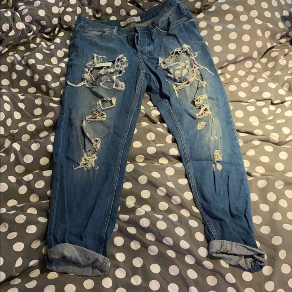 TOPSHOP sz 25 Hayden distressed boyfriend jeans
